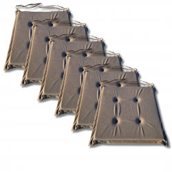 Cuscino sedia con  lacci 40x40x3cm 1009 - set di 4