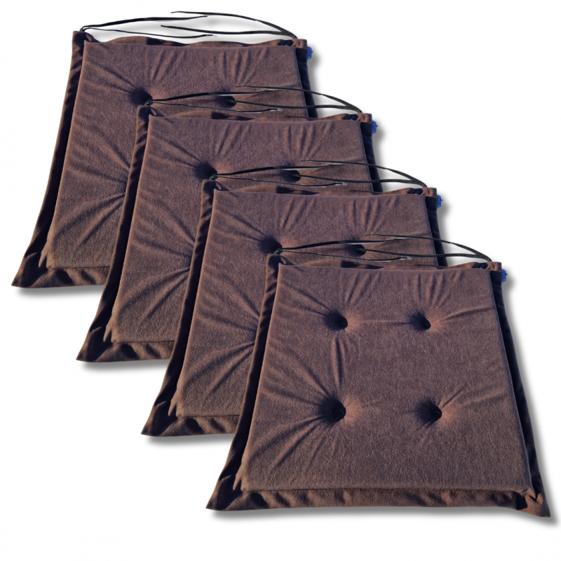 Cuscino sedia con  lacci 40x40x3cm 1021 - set di 4