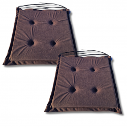 Cuscino sedia con  lacci 40x40x3cm 1021 - set di 4