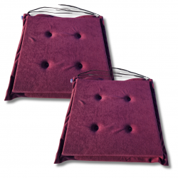Cuscino sedia con  lacci 40x40x3cm 1224 - set di 4