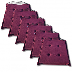 Cuscino sedia con  lacci 40x40x3cm 1224 - set di 4