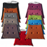Cuscino sedia con  lacci 40x40x3cm 1224 - set di 4
