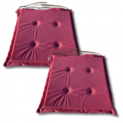 Cuscino sedia con  lacci 40x40x3cm 1227 - set di 4