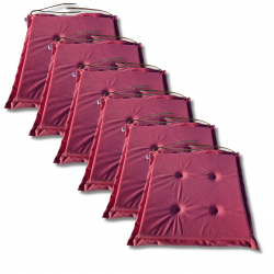 Cuscino sedia con  lacci 40x40x3cm 1227 - set di 4