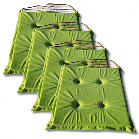 Cuscino sedia con  lacci 40x40x3cm 1229 - set di 4