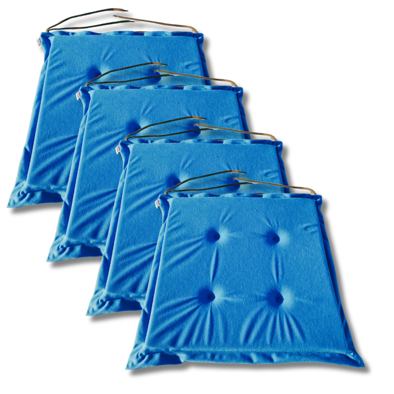 Cuscino sedia con  lacci 40x40x3cm 1331 - set di 4