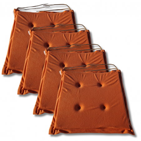 Cuscino sedia con  lacci 40x40x3cm 1333 - set di 4