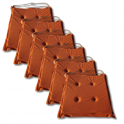 Cuscino sedia con  lacci 40x40x3cm 1333 - set di 4