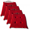 Cuscino sedia con  lacci 40x40x3cm 3100 - set di 4