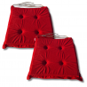 Cuscino sedia con  lacci 40x40x3cm 3100 - set di 4