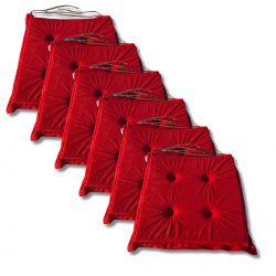 Cuscino sedia con  lacci 40x40x3cm 3100 - set di 4