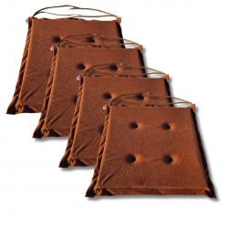 Cuscino sedia con  lacci 40x40x3cm 1000 - set di 6
