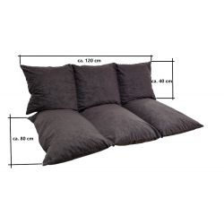 Cuscino, materasso, schienale 120 x 40 x 10 cm con cerniera 1021