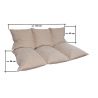 Cuscino, materasso, sedile 120 x 80 x 10 cm con cerniera 1009
