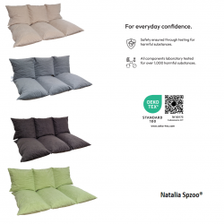 Set di cuscini, materassi per bancale con cerniera 1021