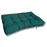 Un set di cuscini, materassi per bancale, trapuntati, Verde