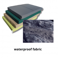 Cuscino, materasso, schienale con cerniera per bancali 120 x 40 x 15/10 cm - Marrone Chiaro