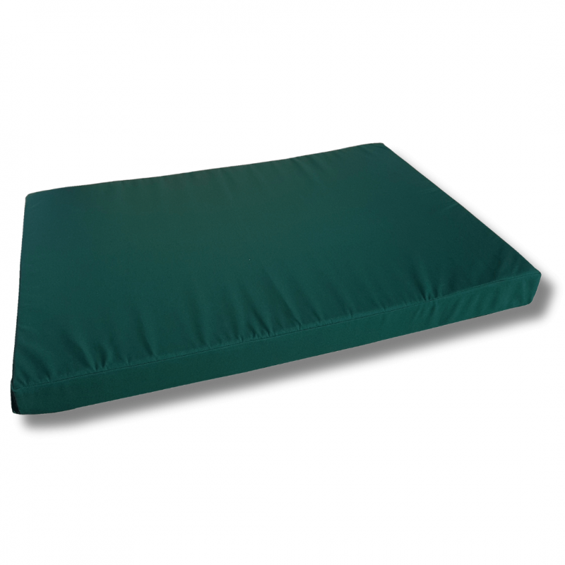 Cuscino, materasso, sedile con cerniera per bancali 120 x 80 x 10 cm verde