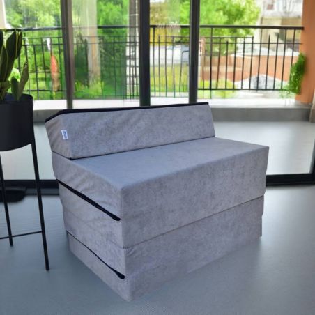 Materasso pieghevole con testiera 195x70x10 cm 1008