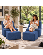 Pouf Midi da interno e poggiapiedi per soggiorno | Natalia Spzoo